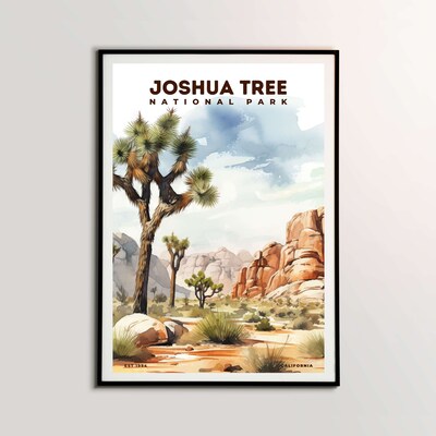 Joshua Tree National Park Poster, Travel Art, Office Poster, Home Decor | S8 - image1